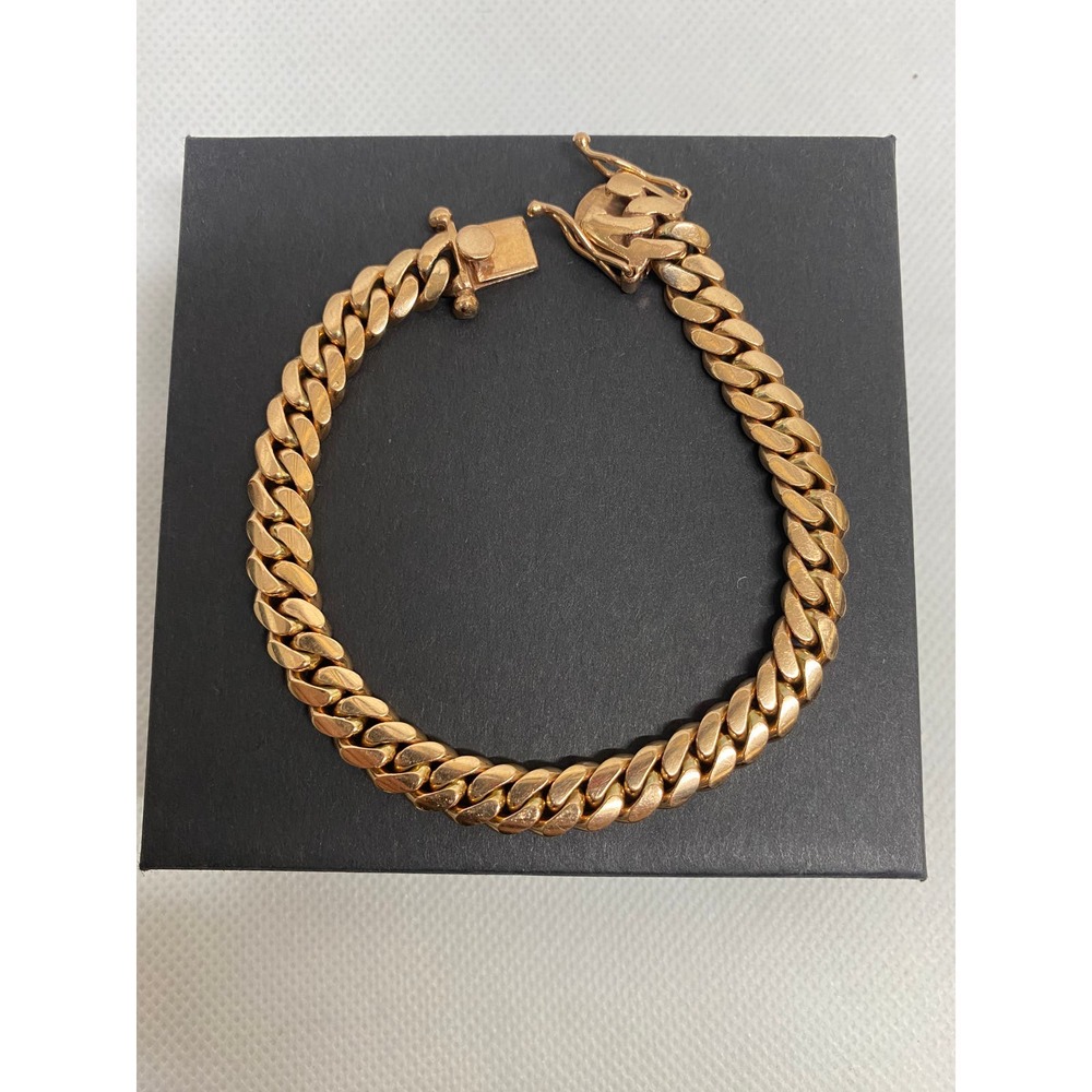 10KT - 8.5" CUBAN LINK ROSE GOLD 22.9 DWT/35.6 GRAMS